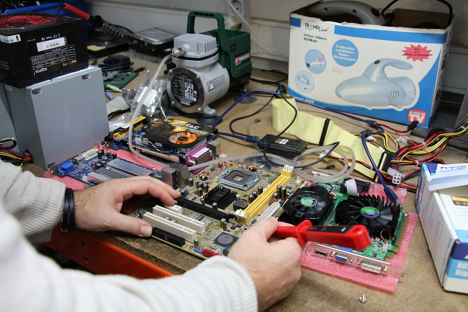 A repair and testing of hardware